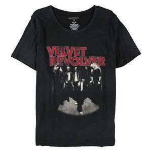 Elevenparis Womens Velvet Revolver Graphic T-Shirt, Black, XL, DM